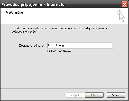 Nastavení: MS Outlook Express krok č.3