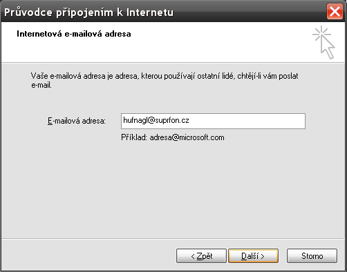 Nastavení: MS Outlook Express krok č.4