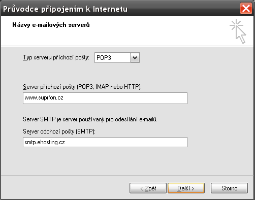 Nastavení: MS Outlook Express krok č.5