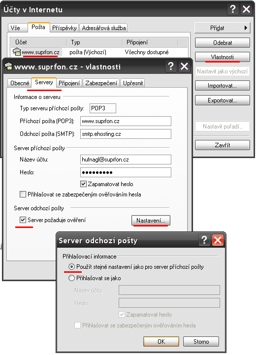 Nastavení: MS Outlook Express krok č.8