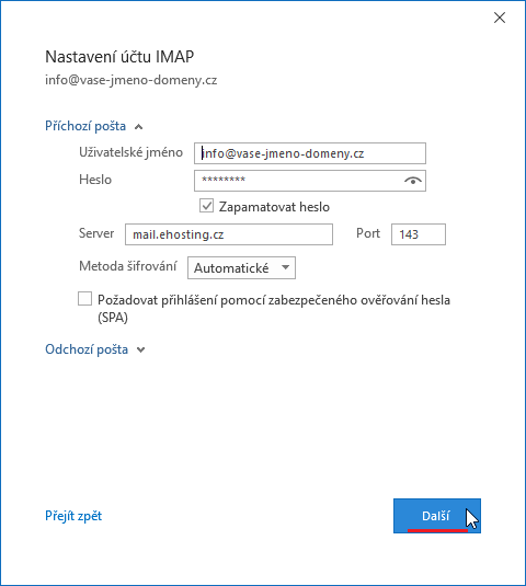 Oprava Microoft Outlook 2019 krok č.6