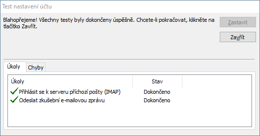 Změna INBOX: Microoft Outlook 2010 krok č.9